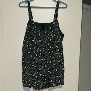 Torrid Teal and Pink Leopard Print Camisole